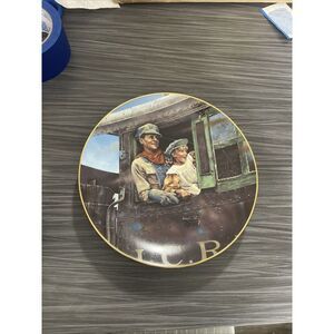 Vintage‎ Collector plate "CASEY JONES" from the American Folk Heroes #09